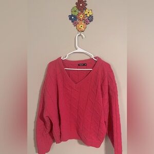 Shein, 3xl, pink sweater, skirt set